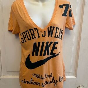 Nike Women's Orange Graphic Tee